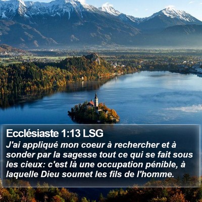 Ecclésiaste 1:13 LSG Bible Verse Image