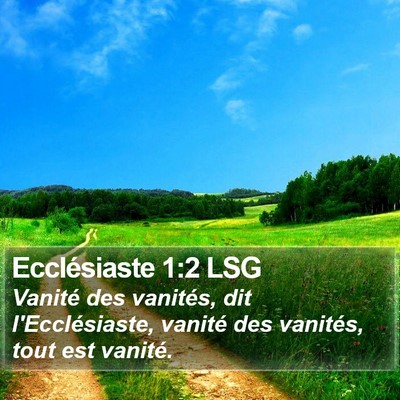 Ecclésiaste 1:2 LSG Bible Verse Image