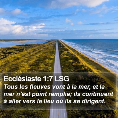 Ecclésiaste 1:7 LSG Bible Verse Image