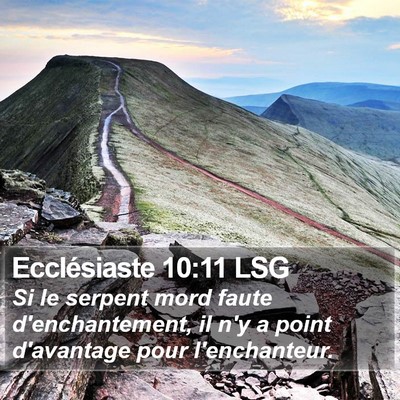 Ecclésiaste 10:11 LSG Bible Verse Image