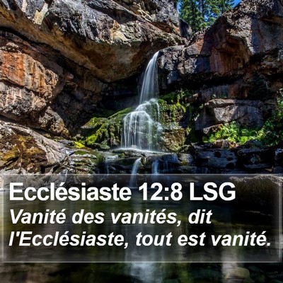 Ecclésiaste 12:8 LSG Bible Verse Image