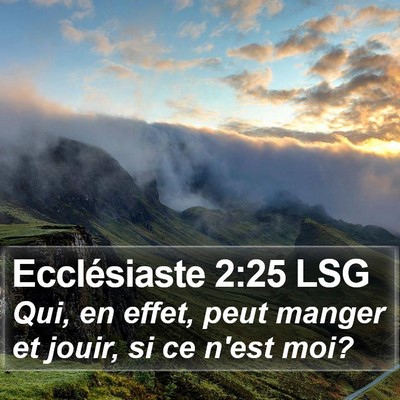 Ecclésiaste 2:25 LSG Bible Verse Image