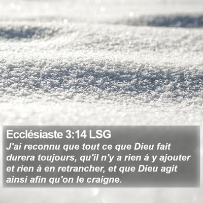 Ecclésiaste 3:14 LSG Bible Verse Image