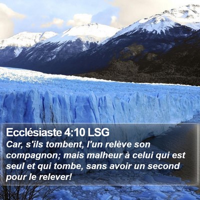 Ecclésiaste 4:10 LSG Bible Verse Image