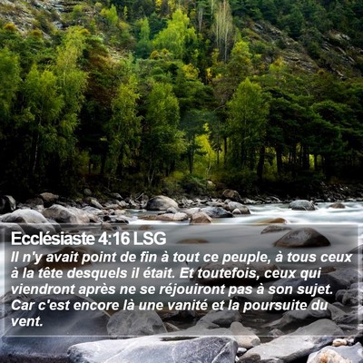 Ecclésiaste 4:16 LSG Bible Verse Image