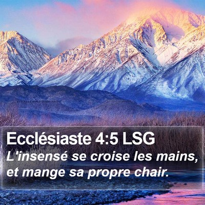 Ecclésiaste 4:5 LSG Bible Verse Image