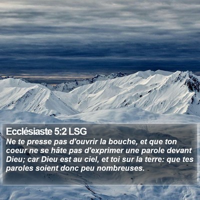 Ecclésiaste 5:2 LSG Bible Verse Image