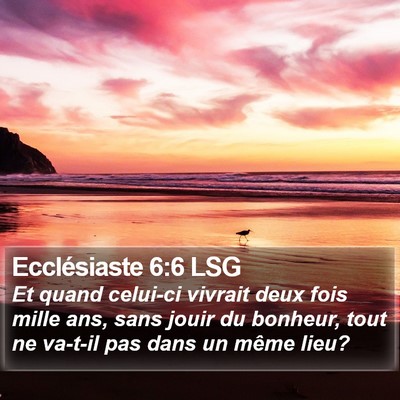 Ecclésiaste 6:6 LSG Bible Verse Image
