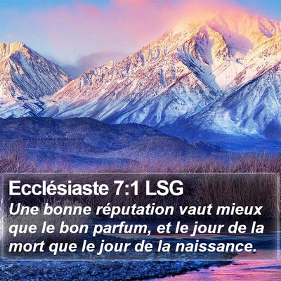 Ecclésiaste 7:1 LSG Bible Verse Image