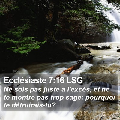 Ecclésiaste 7:16 LSG Bible Verse Image