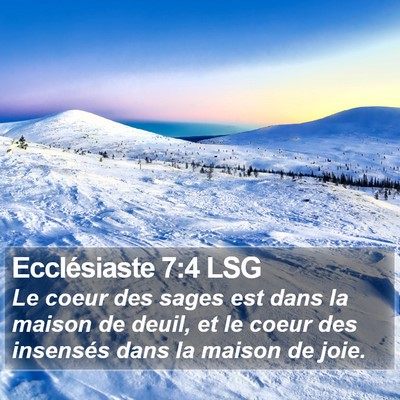 Ecclésiaste 7:4 LSG Bible Verse Image