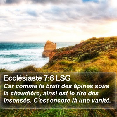 Ecclésiaste 7:6 LSG Bible Verse Image