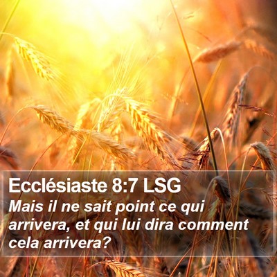 Ecclésiaste 8:7 LSG Bible Verse Image