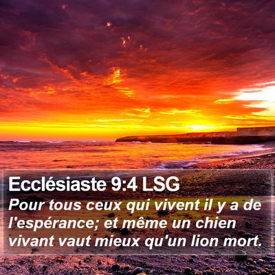 Ecclésiaste 9:4 LSG Bible Verse Image