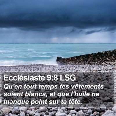 Ecclésiaste 9:8 LSG Bible Verse Image