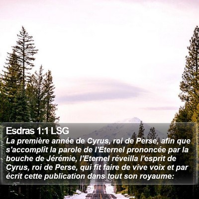 Esdras 1:1 LSG Bible Verse Image