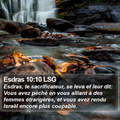 Esdras 10:10 LSG Bible Verse Image