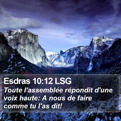 Esdras 10:12 LSG Bible Verse Image
