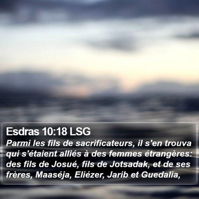 Esdras 10:18 LSG Bible Verse Image