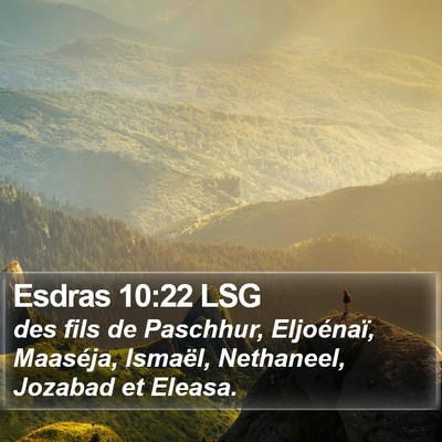 Esdras 10:22 LSG Bible Verse Image