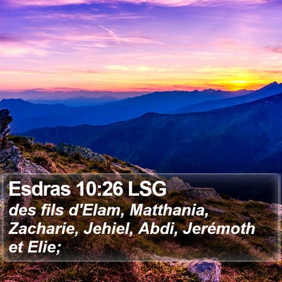 Esdras 10:26 LSG Bible Verse Image