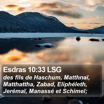 Esdras 10:33 LSG Bible Verse Image