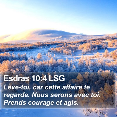 Esdras 10:4 LSG Bible Verse Image