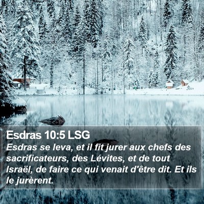 Esdras 10:5 LSG Bible Verse Image