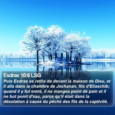 Esdras 10:6 LSG Bible Verse Image
