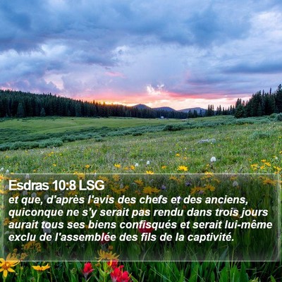 Esdras 10:8 LSG Bible Verse Image