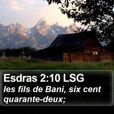 Esdras 2:10 LSG Bible Verse Image