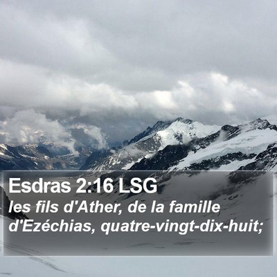 Esdras 2:16 LSG Bible Verse Image