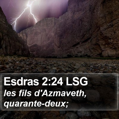 Esdras 2:24 LSG Bible Verse Image