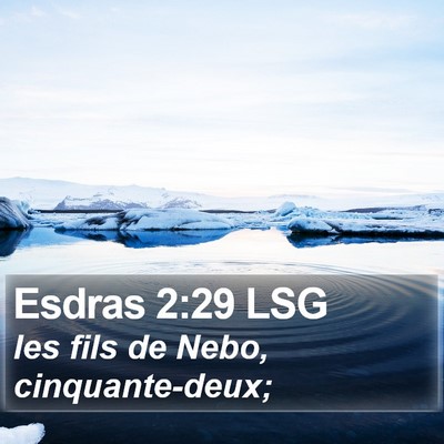 Esdras 2:29 LSG Bible Verse Image