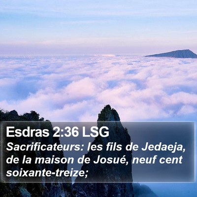 Esdras 2:36 LSG Bible Verse Image