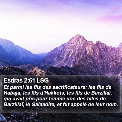 Esdras 2:61 LSG Bible Verse Image