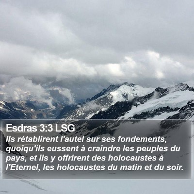 Esdras 3:3 LSG Bible Verse Image