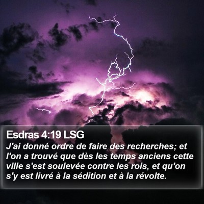 Esdras 4:19 LSG Bible Verse Image