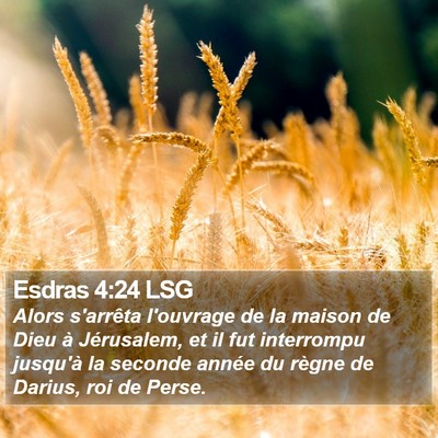 Esdras 4:24 LSG Bible Verse Image
