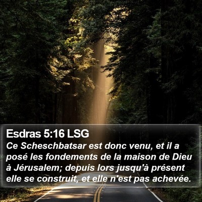 Esdras 5:16 LSG Bible Verse Image