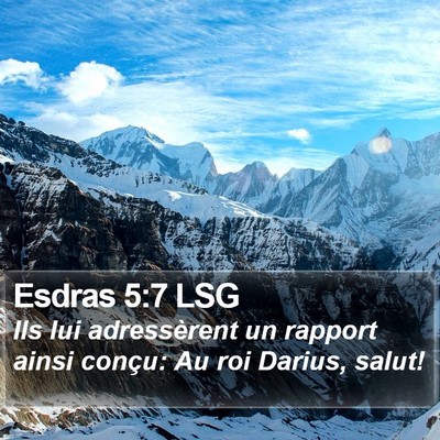 Esdras 5:7 LSG Bible Verse Image