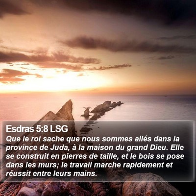 Esdras 5:8 LSG Bible Verse Image