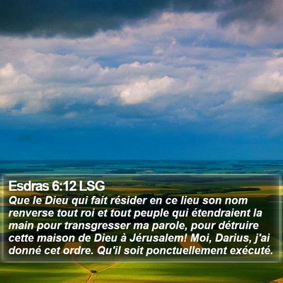Esdras 6:12 LSG Bible Verse Image