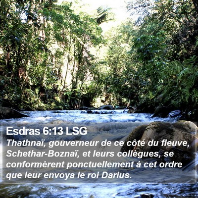 Esdras 6:13 LSG Bible Verse Image