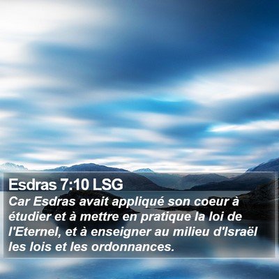 Esdras 7:10 LSG Bible Verse Image
