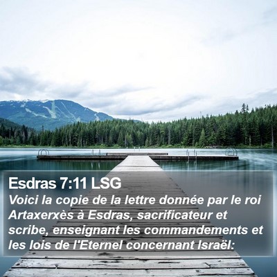 Esdras 7:11 LSG Bible Verse Image