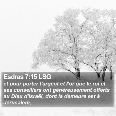 Esdras 7:15 LSG Bible Verse Image