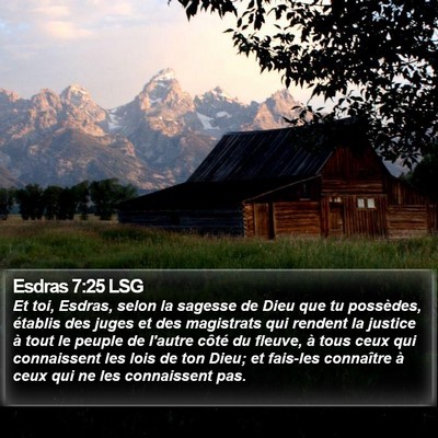 Esdras 7:25 LSG Bible Verse Image