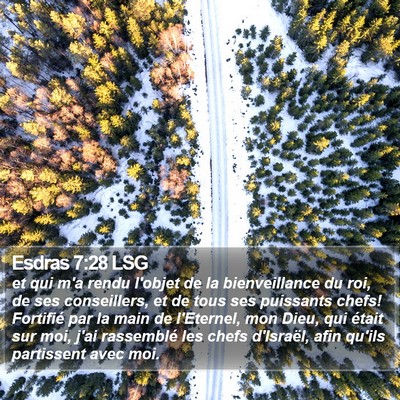 Esdras 7:28 LSG Bible Verse Image