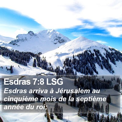 Esdras 7:8 LSG Bible Verse Image